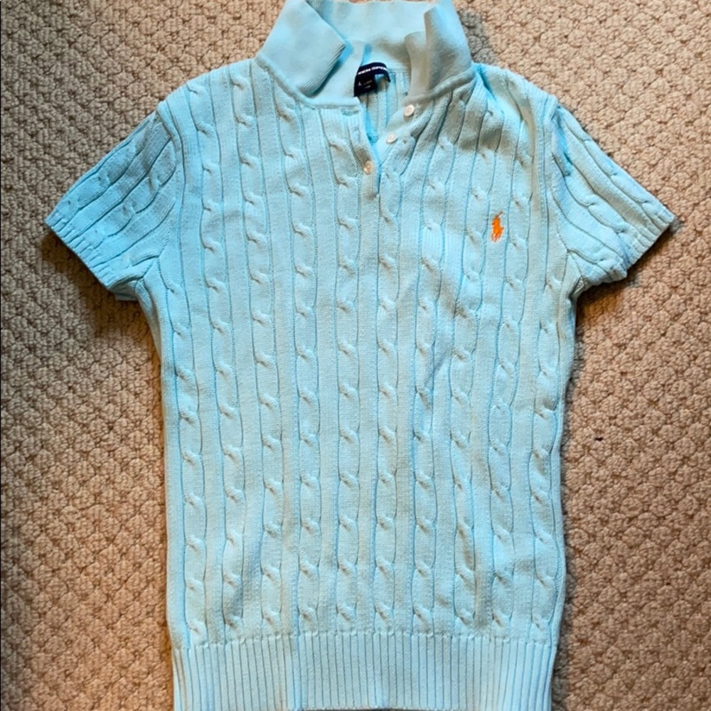 Super cute Polo short sleeve sweater!